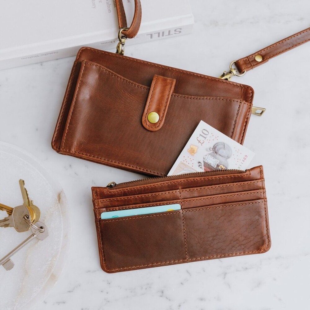 The Leather Store Eden Handmade Smartphone Crossbody Bag Shoulder Sling Purse - Picture 6 of 16